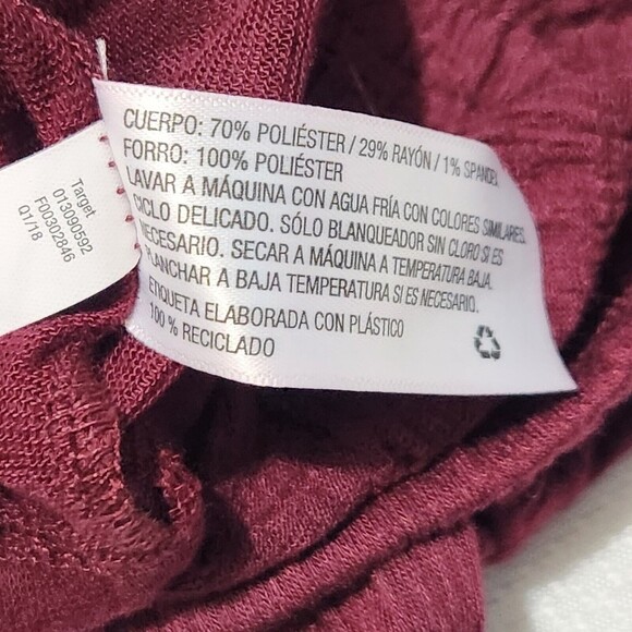 Universal thread jumpsuit Size Medium Burgundy with Pockets NEW - Picture 14 of 15